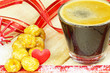 Espresso und gebrannte Nüsse