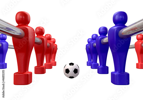 Illustration: Foosball Kickoff Isolated Foosball Kickoff Isolated