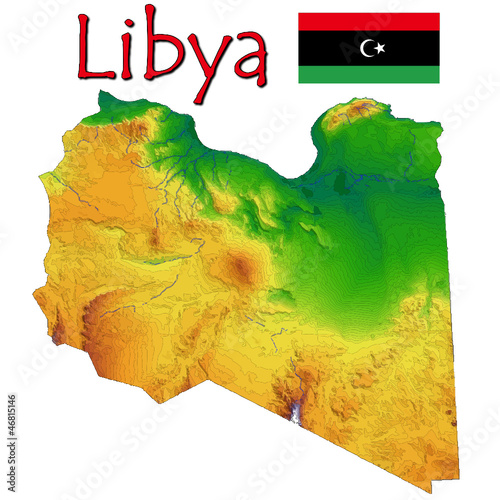 Vector: Libya Africa national emblem map symbol motto Libya Africa national emblem map symbol motto