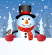vector snowman