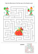 Vector: Christmas or New Year maze game for kids Christmas or New Year maze game for kids