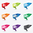 étiquettes soldes papier : origami