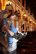Photo: blue angle in the church, Thailand blue angle in the church, Thailand