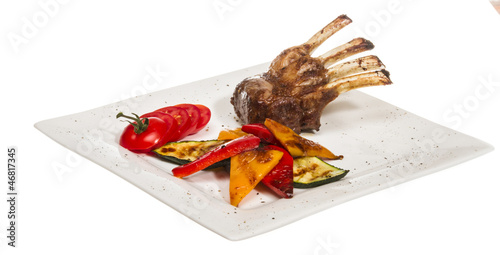 Photo: Gourmet Main Entree Course Grilled Lamb steak Gourmet Main Entree Course Grilled Lamb steak