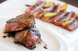 Roasted duck close up.