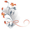 Stylized pattern of plant elements