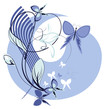 Blue decorative flower