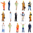 Group of workers people set.