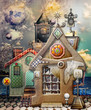 Illustration: Seaside with homestead Seaside with homestead