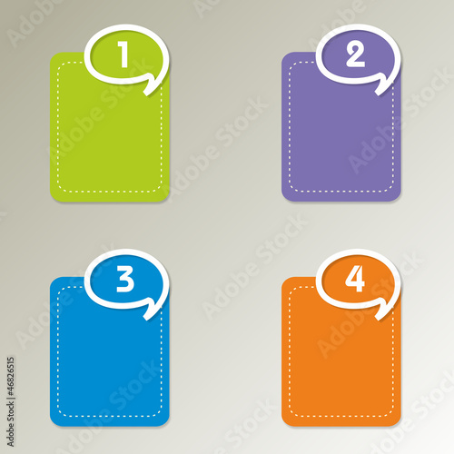 Vector: Vector labels with speech bubbles Vector labels with speech bubbles