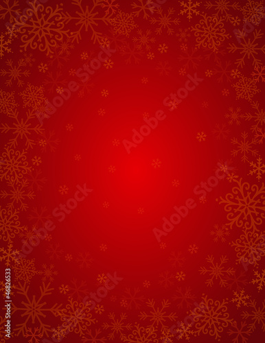 Vector: red background with frame of snowflakes, vector red background with frame of snowflakes, vector