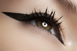 Photo: Beautiful female eye with black liner makeup Beautiful female eye with black liner makeup