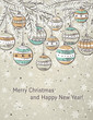 Vector: christmas background with balls, vector christmas background with balls, vector