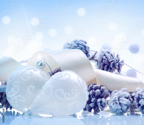 Photo: Christmas. Holiday Decorations. Baubles Christmas. Holiday Decorations. Baubles