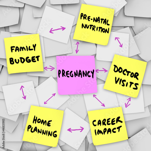Photo: Pregnancy Concerns Expecting Mothers Parents Sticky Notes Pregnancy Concerns Expecting Mothers Parents Sticky Notes