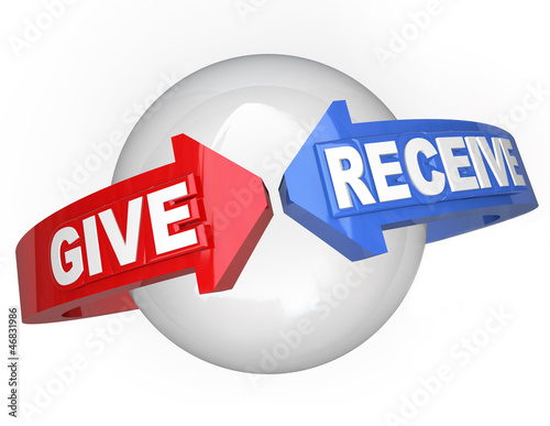 Illustration: Give and Receive Sharing Support Helping Others Give and Receive Sharing Support Helping Others