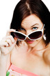Portrait of woman wearing sunglasses