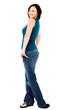 Standing young woman posing
