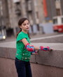 Girl roller skating