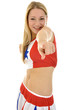 Foto: Cheerleader zeigt Cheerleader zeigt