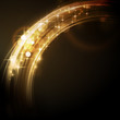 Abstract circular light border with stars