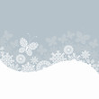 Butterfly and snowflake