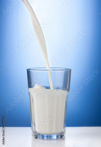Photo: milk served in a glass milk served in a glass