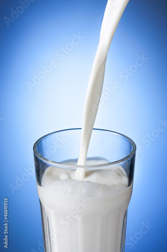 Photo: milk served in a glass milk served in a glass
