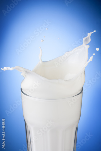 Photo: Splash of milk in a glass Splash of milk in a glass