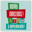 merry christmas and happy new year, holidays card