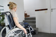 Portrait of senior woman in wheelchair