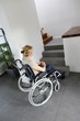 Portrait of senior woman in wheelchair