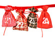 Geschenkesäckchen mit Zahlen