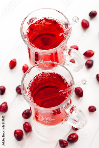Photo: Hot drink with cranberries Hot drink with cranberries