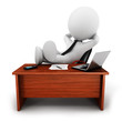 3d white people relaxed businessman