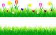 Frühling Gras Blumen Set