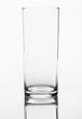 Empty crystal glass on a white background