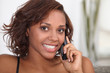 Attractive woman on mobile