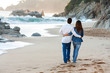 Romantic walk along the beach.