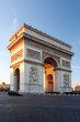 Photo: Famous Arc de Triomphe in the evening, Paris, France Famous Arc de Triomphe in the evening, Paris, France