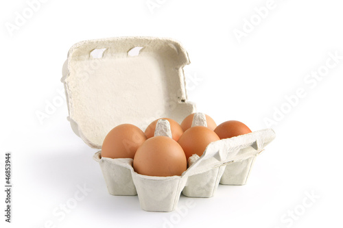 Photo: Six eggs in a box Six eggs in a box
