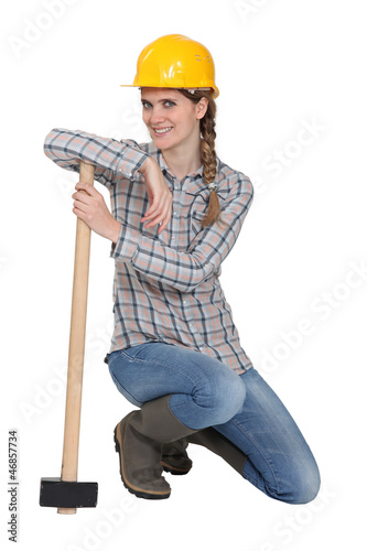 Photo: female carpenter female carpenter