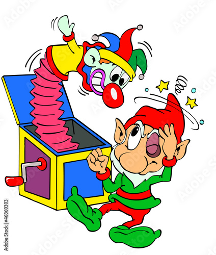 Illustration: Christmas Elf & Jack In The Box Christmas Elf & Jack In The Box