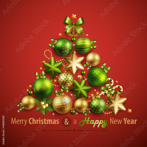 Vector: Christmas card with place for text Christmas card with place for text