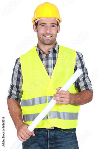 Photo: Engineer in a reflective vest Engineer in a reflective vest