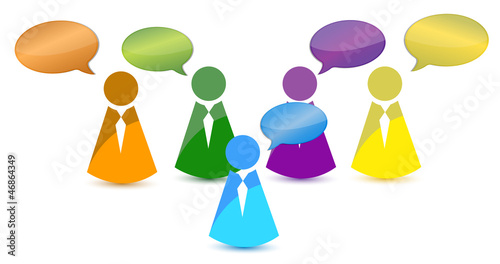 Illustration: people talking people talking