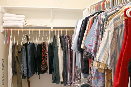 Photo: Clothes in a Closet Clothes in a Closet