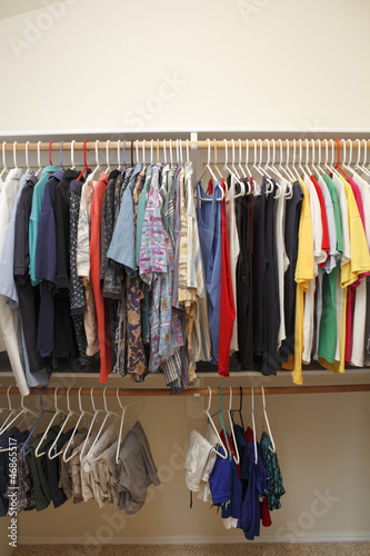 Photo: Men's Clothes in a Closet Men's Clothes in a Closet