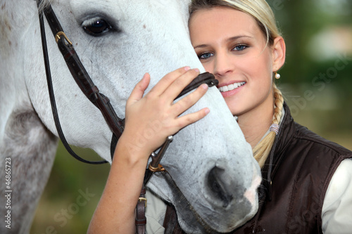 Photo: Woman and horse Woman and horse