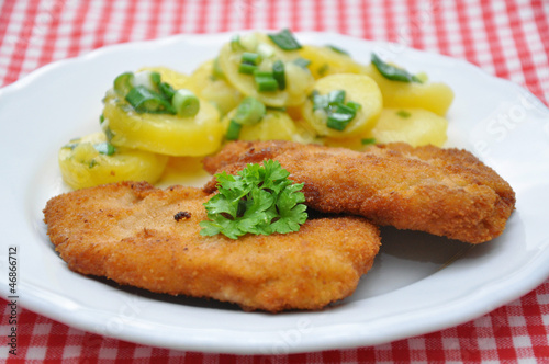 Photo: Wiener Schnitzel mit Kartoffelsalat Wiener Schnitzel mit Kartoffelsalat